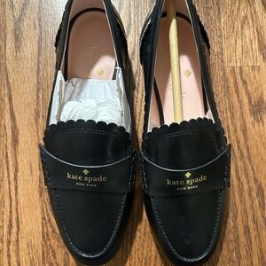 Kate Spade Black Leather Loafers